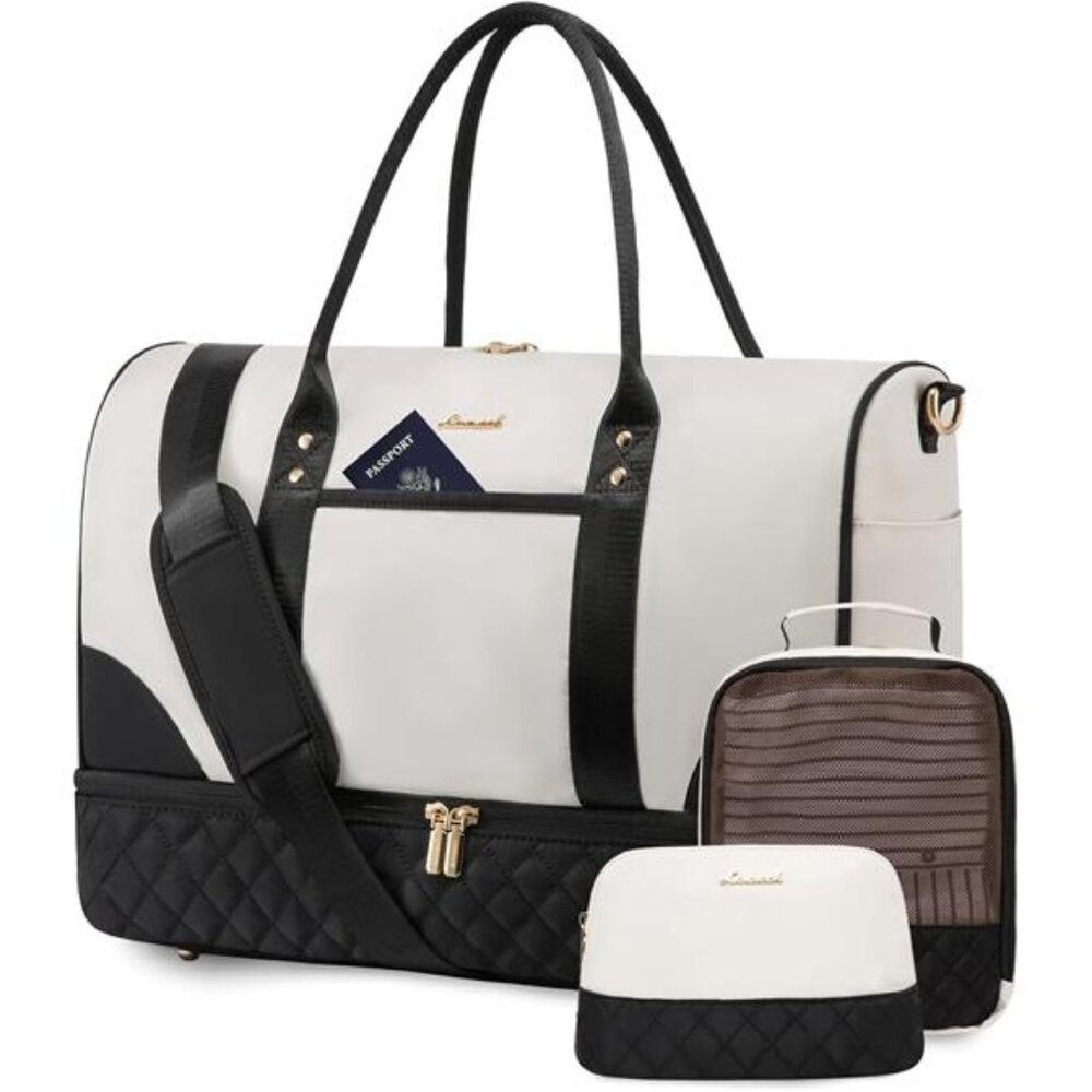 Large Travel Duffle Bags For Women,Weekender Bag With Shoe Compartment